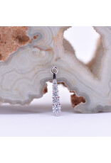 BVLA Grad 5 16g Charm CZ 14k White Gold