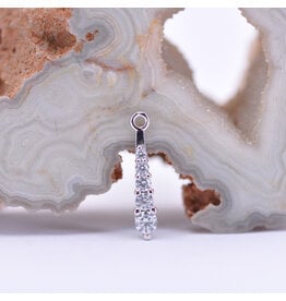 BVLA Grad 5 16g Charm CZ 14k White Gold