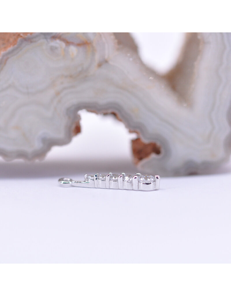 BVLA Grad 5 16g Charm CZ 14k White Gold