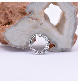 BVLA Graduating Gem Oaktier 16g 5/16" Clicker 14k White Gold Diamond