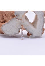 BVLA Grad 5 16g Charm CZ 14k Rose Gold With Extra Jump Ring