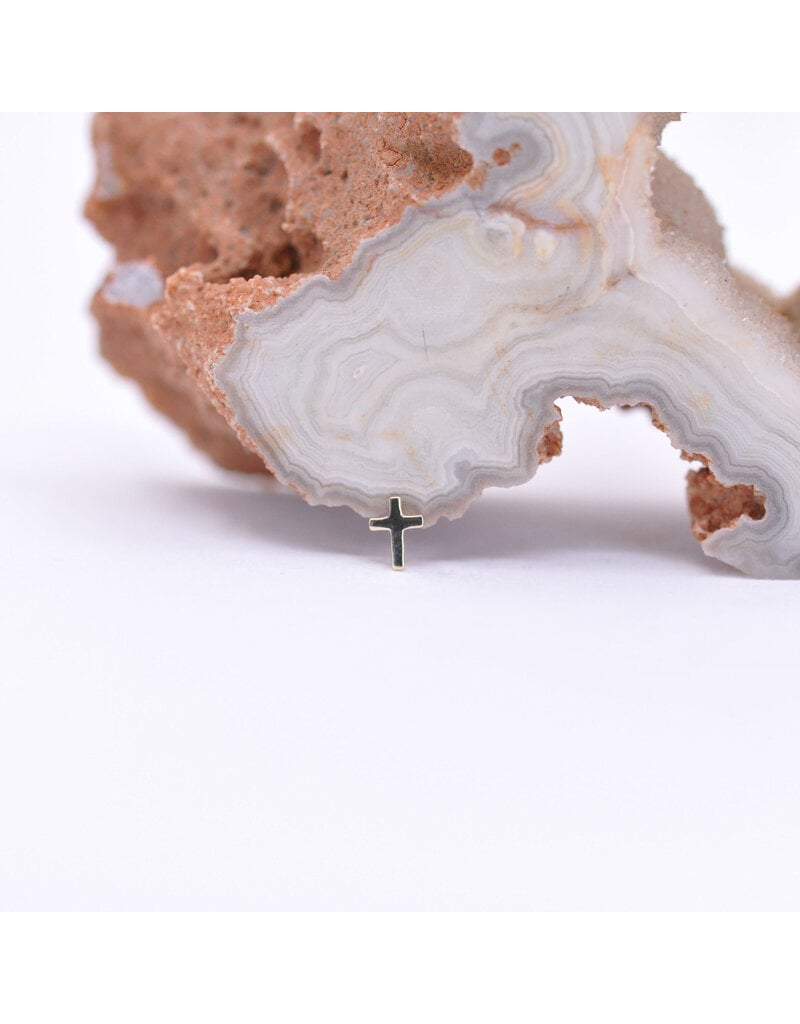 BVLA Cross Threadless End 14k