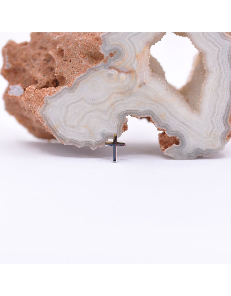 BVLA Cross Threadless End 14k