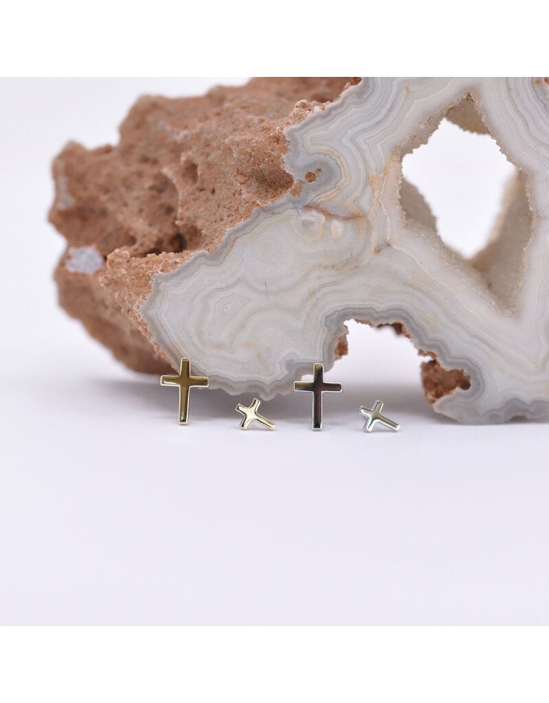 BVLA Cross Threadless End 14k
