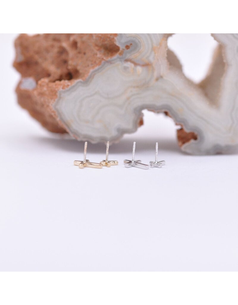 BVLA Cross Threadless End 14k