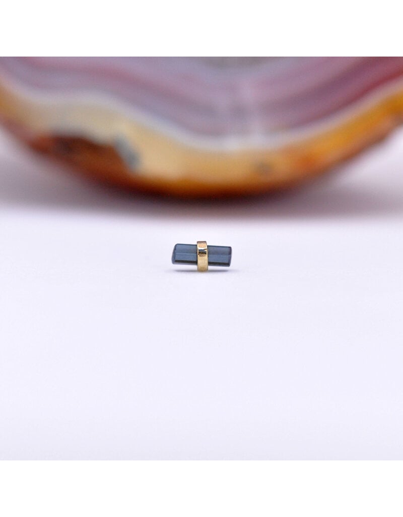 Quetzalli Bound By Love (Small) Threadless End 14k Gold Yellow Blue Tourmaline
