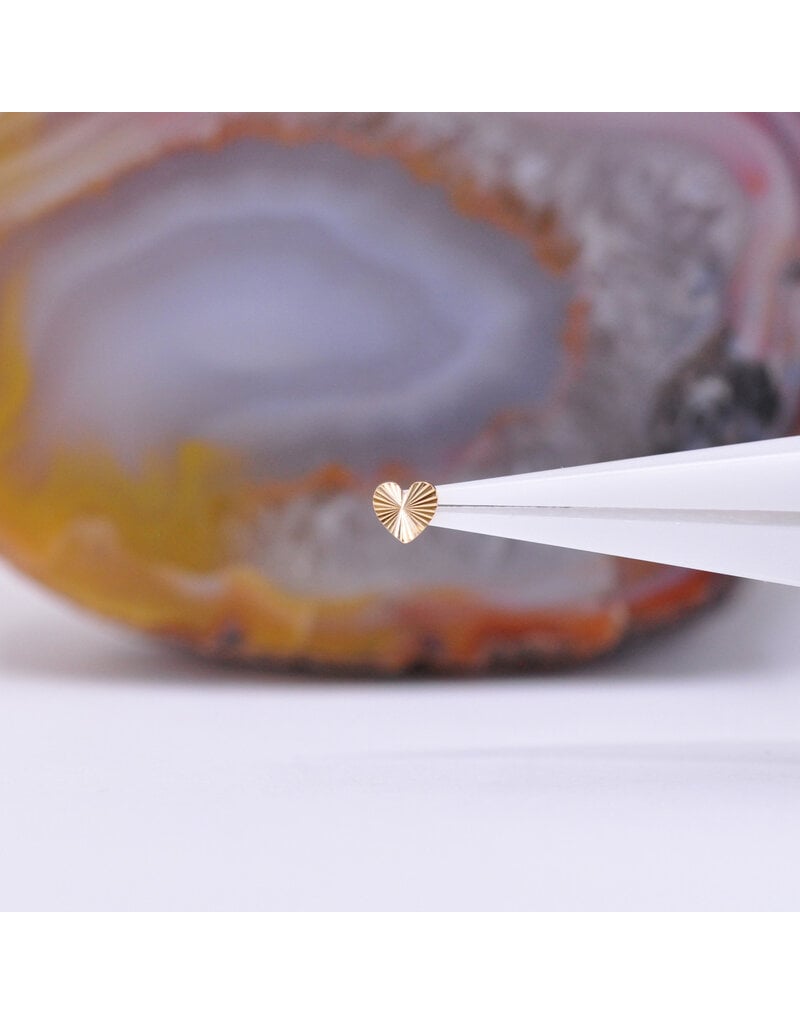 Quetzalli Diamond Shine Heart Threadless End 14k Gold Yellow