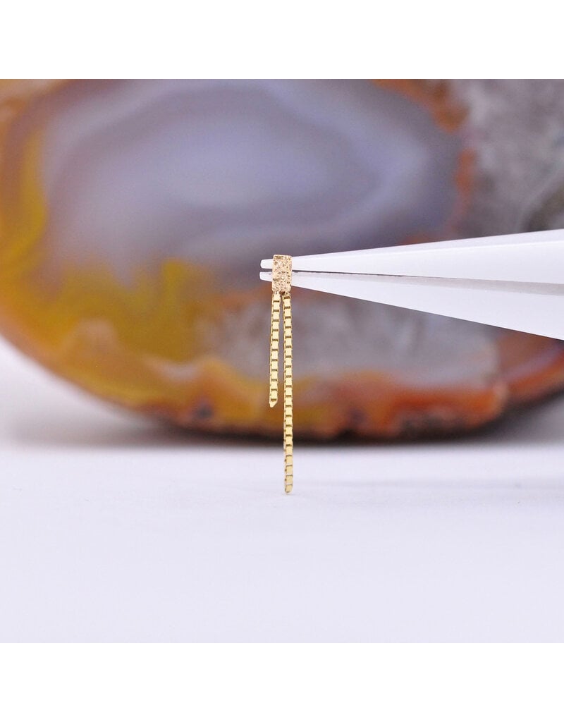 Quetzalli Nova Sunray (Hammered) Threadless End 14k Gold Yellow