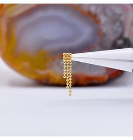 Quetzalli Triple Bella Kite Threadless End 14k Gold Yellow