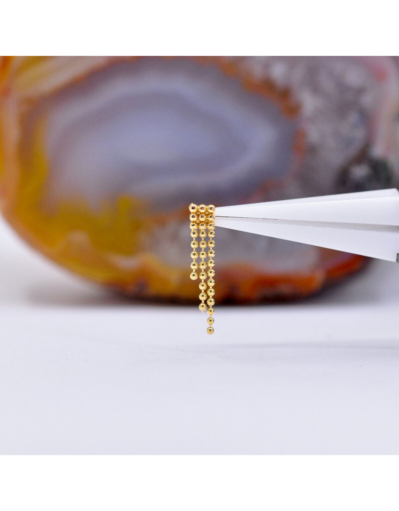 Quetzalli Triple Bella Kite Threadless End 14k Gold Yellow