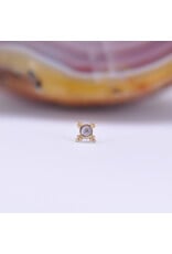 BVLA 5mm Mini Kandy Threadless End 14k Yellow Gold Rainbow Moonstone