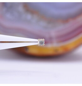 BVLA 3mm Cabochon Prong Threadless End 14k Yellow Gold Rose Cut Labradorite