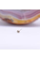 BVLA V Prong Marquise Cabochon Threadless End 14k Yellow Gold Rose Cut Labradorite 4x2mm