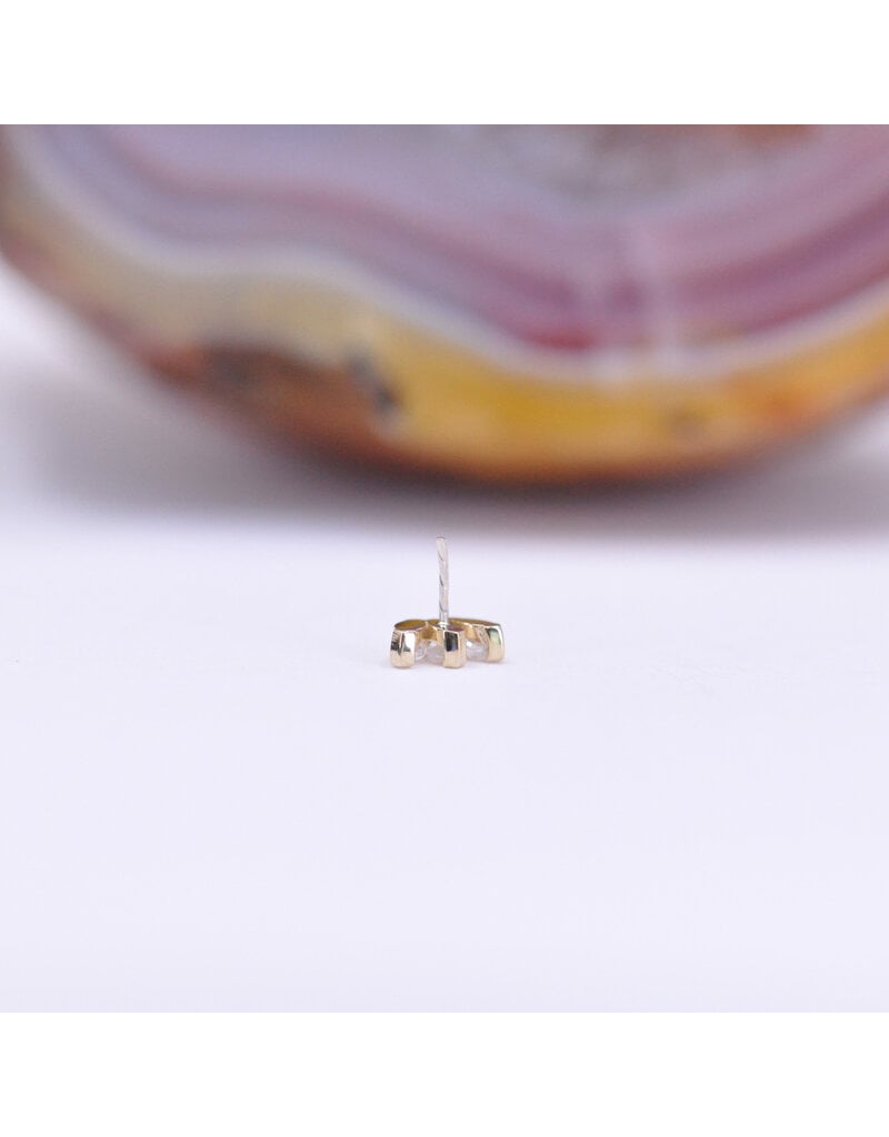 BVLA Marquise Fan Threadless End 14k Yellow Gold Faceted Rainbow Moonstone