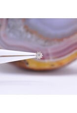 BVLA Tiniest Rose Threadless End 14k Yellow Gold Diamond and Faceted Rainbow Moonstone