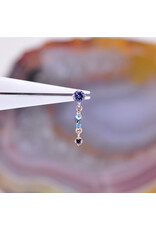 BVLA Wintermoon 3 16g Threaded End 14k Rose Gold Tanzanite(3mm), Swiss Topaz(4x2mm), and Iolite(1.5mm)