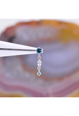 BVLA Wintermoon 3 16g Threaded End 14k Yellow Gold Ocean Blue Diamond(3mm), Diamond(4x2mm), and Ice Blue Diamond(1.5mm)
