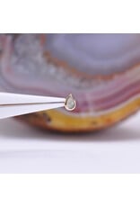 BVLA Pear Cabochon Bezel Threadless End 14k Yellow Gold Rose Cut Labradorite