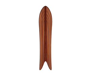 2026 Gentemstick Mid Fish Outline Core Powder Snowboard 152