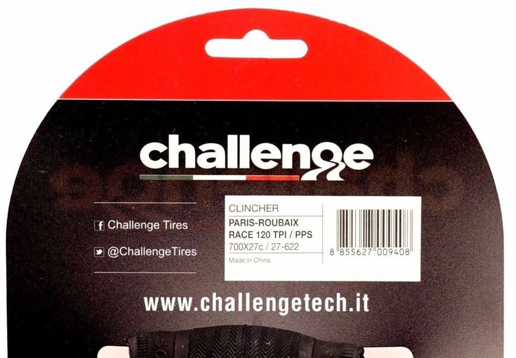 Challenge Challenge Paris Roubaix Race 700x27c Road and Gravel Folding Clincher Tire Black