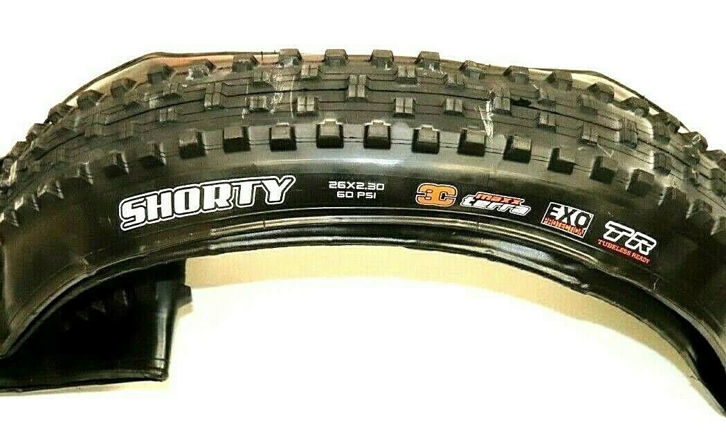 Maxxis Shorty 26 x 2.3 Tubeless Ready MTB Bicycle Tire 3C EXO