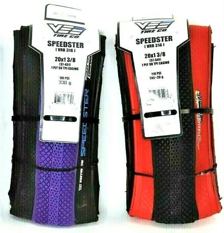 Vee Tire Vee Rubber Speedster 20x1-3/8 Folding BMX Bicycle Tire