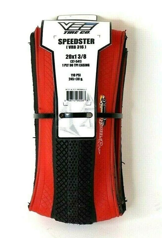 Vee Tire Vee Rubber Speedster 20x1-3/8 Folding BMX Bicycle Tire
