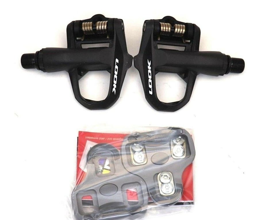 Look Look KEO 2 MAX Carbon Road Pedals with Gray Grip Cleats