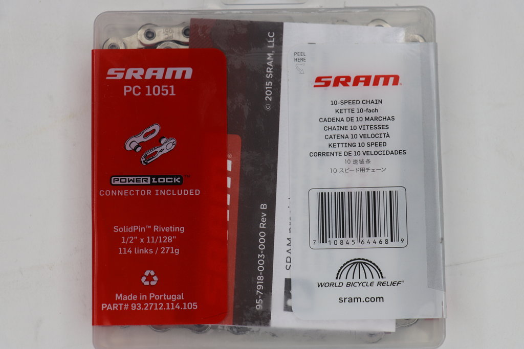 SRAM SRAM PC1051 10 Speed CHAIN, Silver, 114L