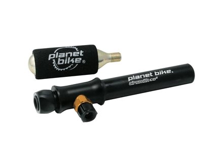 Planet Bike AIR SMITH CO2 BIKE TIRE INFLATOR AND MINI PUMP With 16g CART