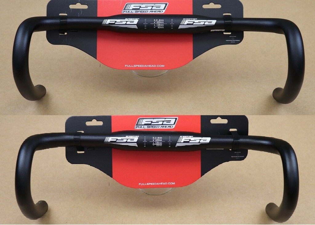 FSA Gossamer Compact Alloy Road Handlebar Black World Class Bikes