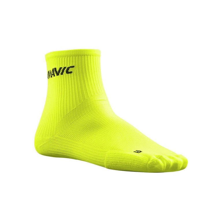 Mavic Mavic Cosmic Mid Cycling Socks in Black, Yellow, Fluorescent Yellow - 2 Pairs