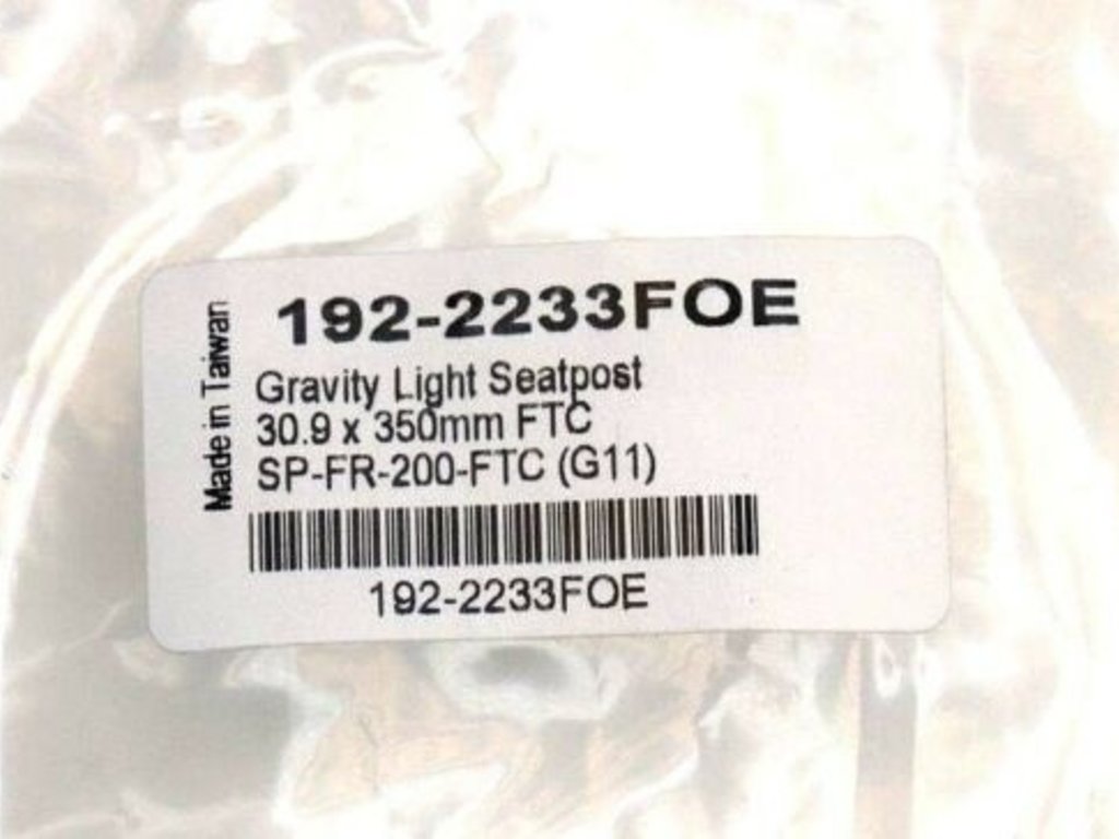 FSA Gravity Light Seatpost 30.9 x 350 mm SB0 Black