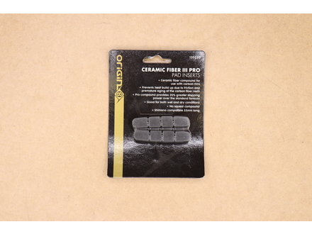 Origin8 Origin8 Road Rim Brake Pads Ceramic Fiber III PRO for CARBON RIMS, Black