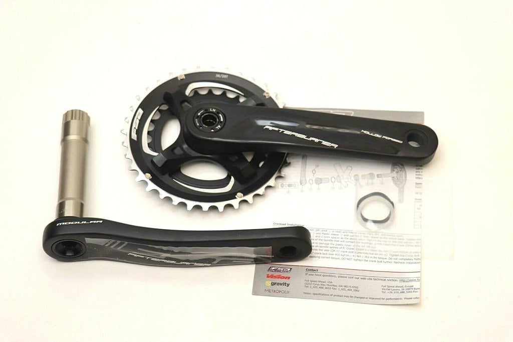 FSA Afterburner Modular 2x Alloy Crankset MegaExo 26/36 M11 Black CKM-9182CS