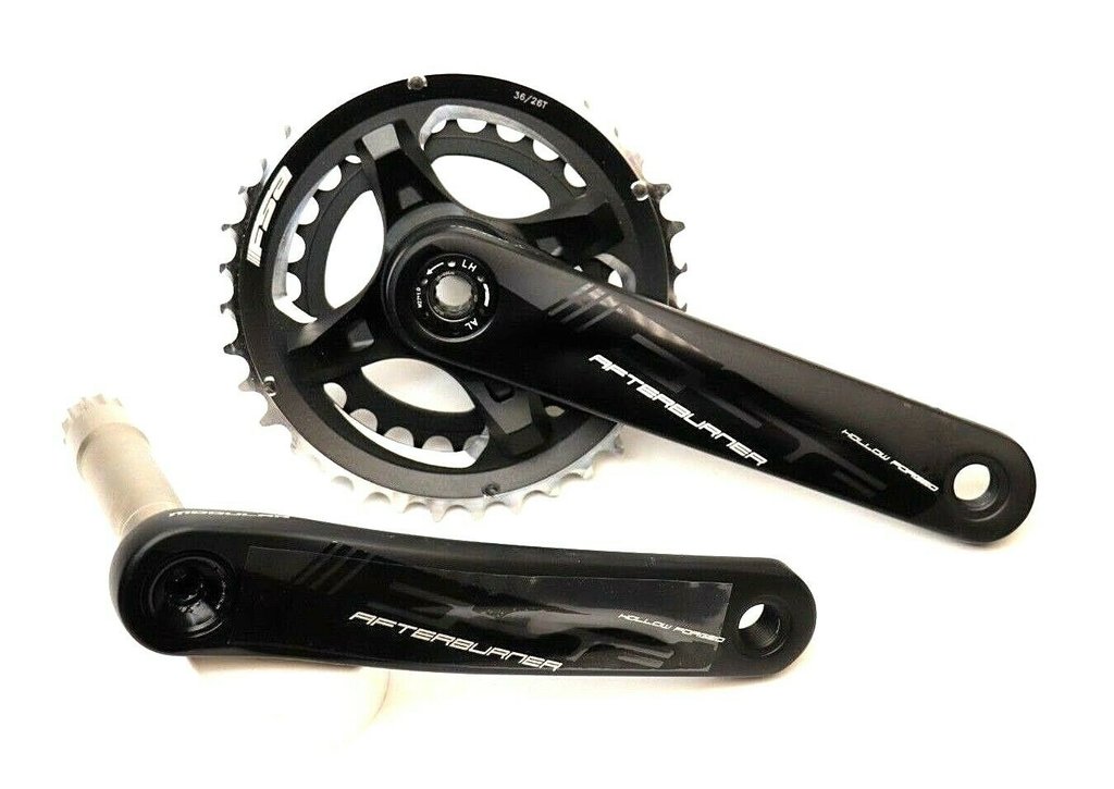 FSA Afterburner Modular 2x Alloy Crankset MegaExo 26/36 M11 Black CKM-9182CS