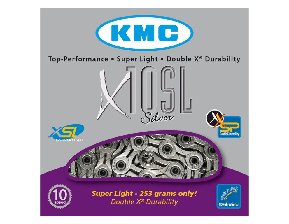 KMC KMC X10SL 10 Speed Chain, 5.88mm, Silver