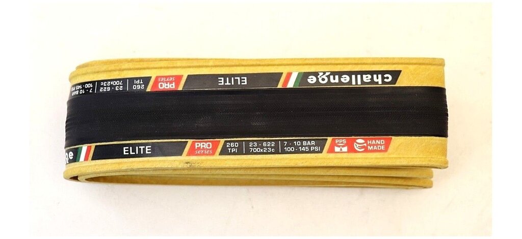 Challenge Tire Challenge 700c Elite Pro Open Black or Tan Sidewall Handmade Clincher Bike Tire