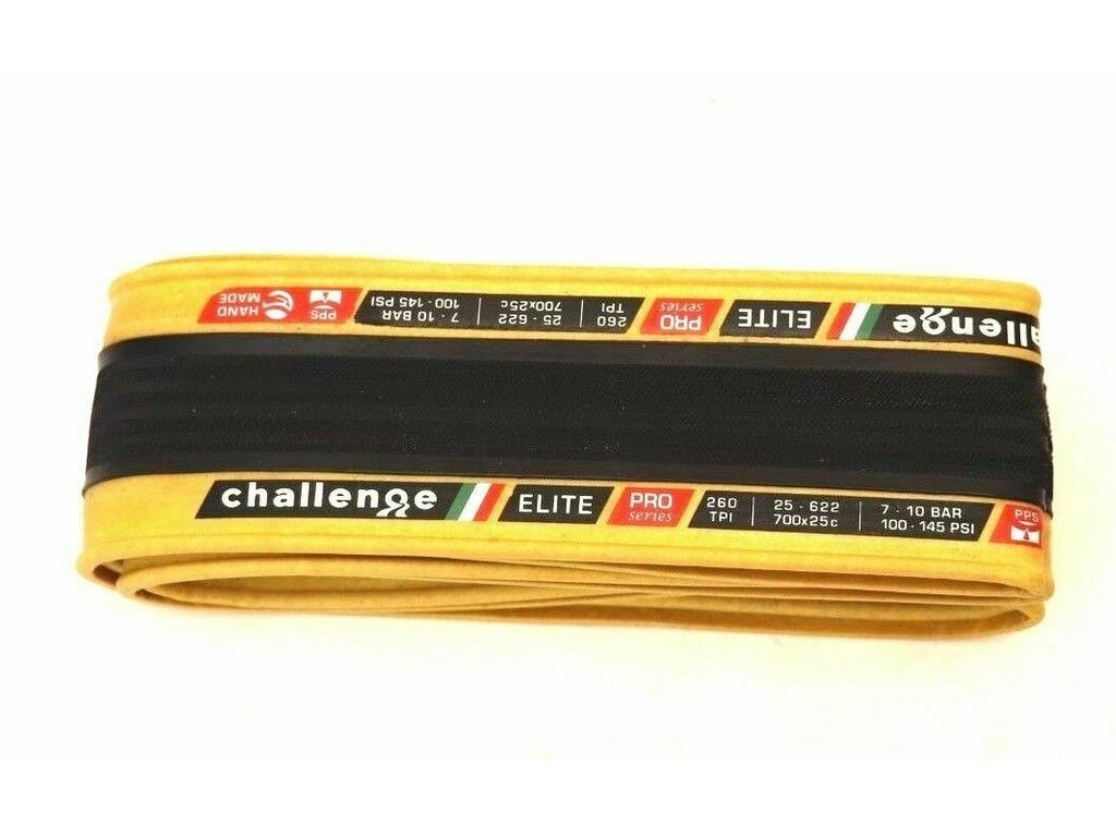 Challenge Tire Challenge 700c Elite Pro Open Black or Tan Sidewall Handmade Clincher Bike Tire