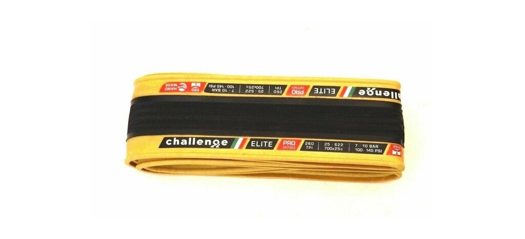 Challenge Tire Challenge 700c Elite Pro Open Black or Tan Sidewall Handmade Clincher Bike Tire