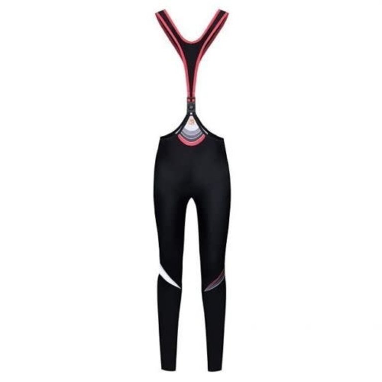 Funkier Funkier Women's Pro Bib Cycling Tights Full Length with Reflective Ankle Zipper