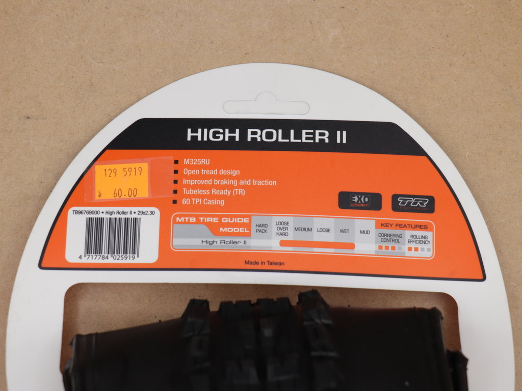 Maxxis Maxxis High Roller II 29 x 2.3 EXO, TR Tubeless Ready, 60 TPI Folding MTB Tire