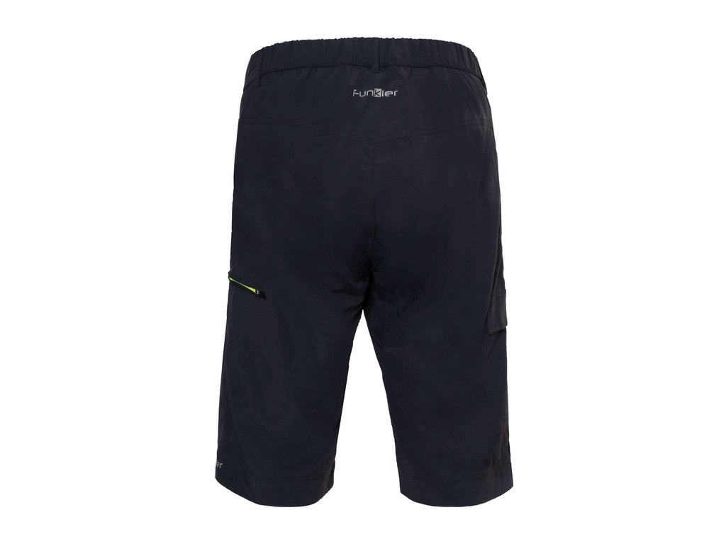 Funkier Policoro, Men's Baggy Mountain Bike Shorts, Quick Dry - Black / B3220