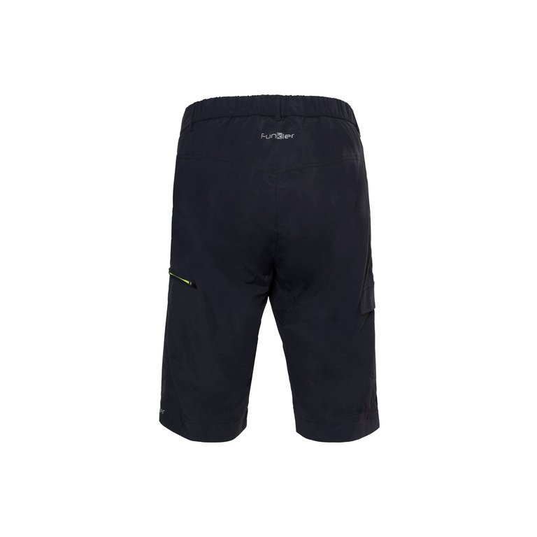 Funkier Policoro, Men's Baggy Mountain Bike Shorts, Quick Dry - Black / B3220