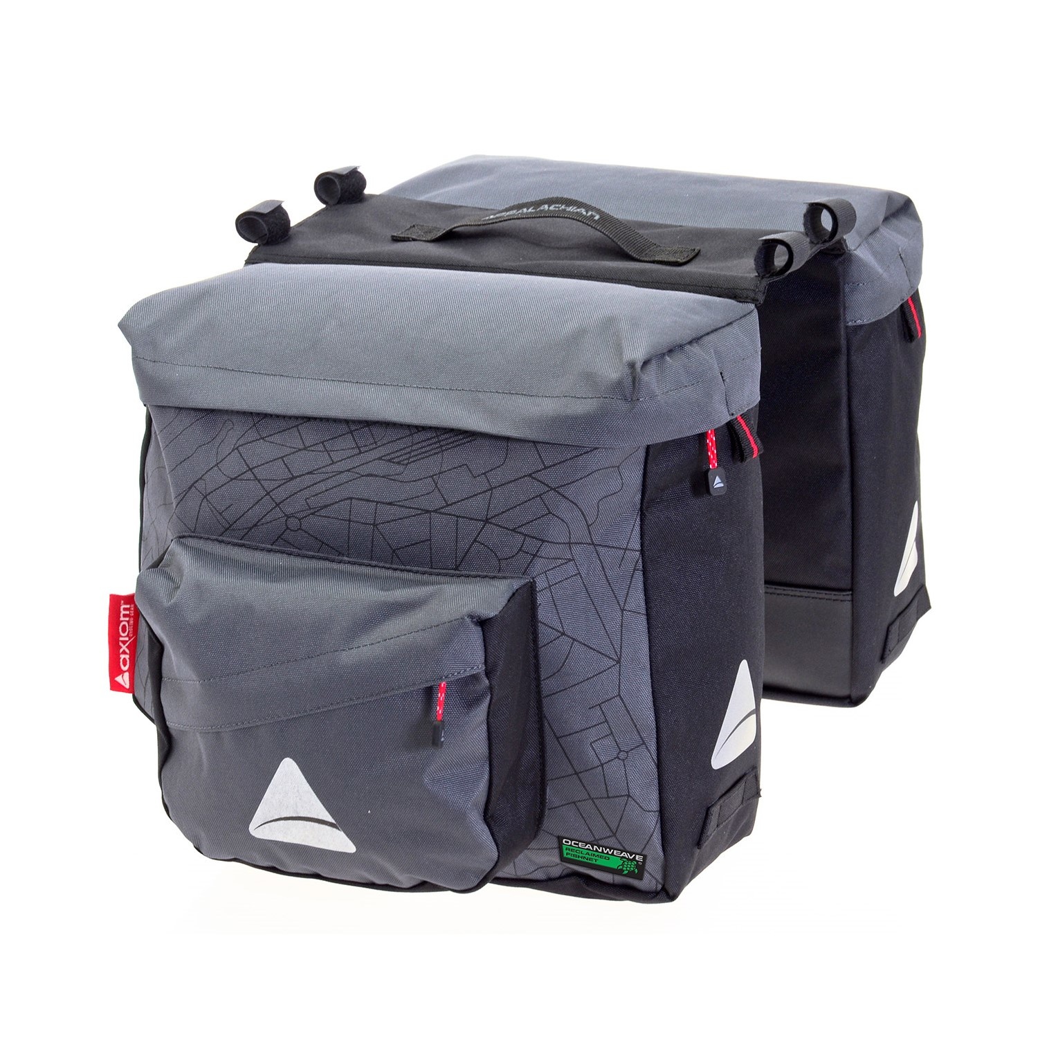 Axiom Seymour P25 Twin Panniers OceanWeave Grey/Black - World