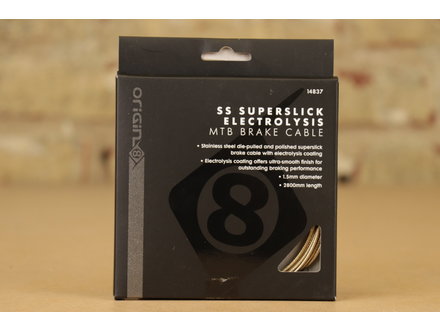 Origin8 Mountain Bike  Brake Cable Stainless Steel Super Slick ElectroPlated 1.5x2800