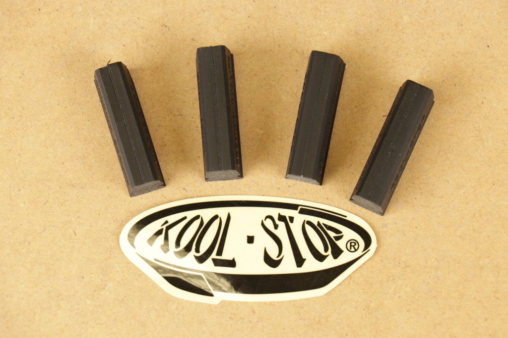 Kool Stop Campagnolo Nuovo / Super Record Brake Pads Inserts, Black, Set of 4