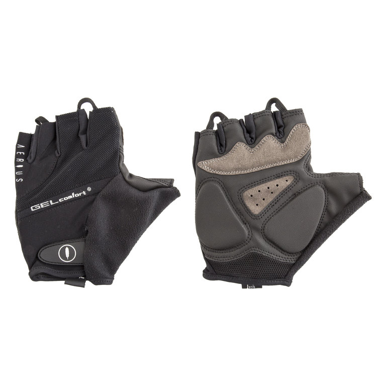 AERIUS Aerius Gel Short-Finger Black Cycling Gloves