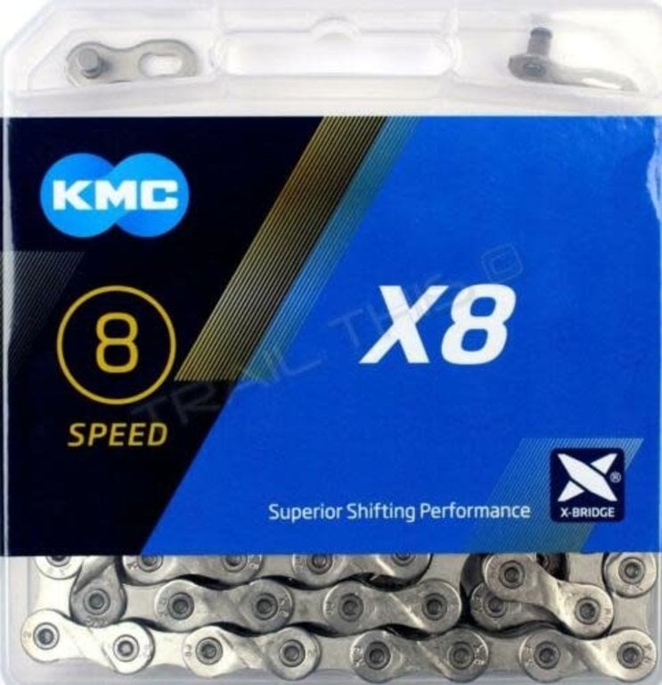 KMC KMC X8  8-Speed Silver Nickel Plated Bicycle Chain
