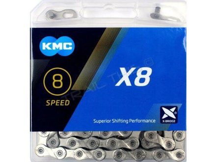 KMC KMC X8  8-Speed Silver Nickel Plated Bicycle Chain